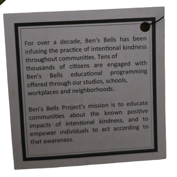 Ben's Bell's 'Be Kind' Ceramic Cactus Windchime - Picture 7 of 7